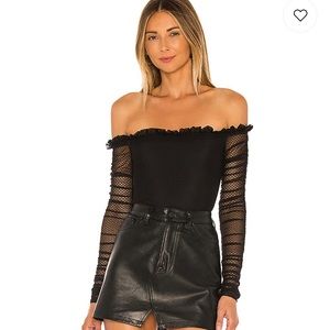 NWT NBD Mazzy Bodysuit in Black Size S